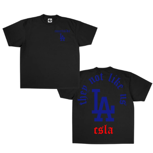 DODGERS - THEY NOT LIKE US BLACK TEE