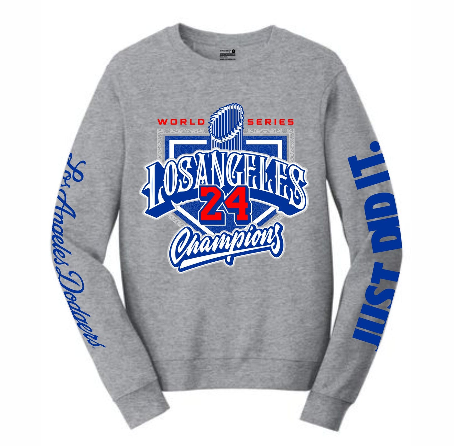 DODGERS WORLD SERIES CHAMPS - HEATHER CREWNECK