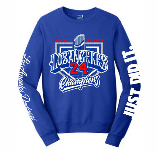 DODGERS WORLD SERIES CHAMPS - ROYAL CREWNECK